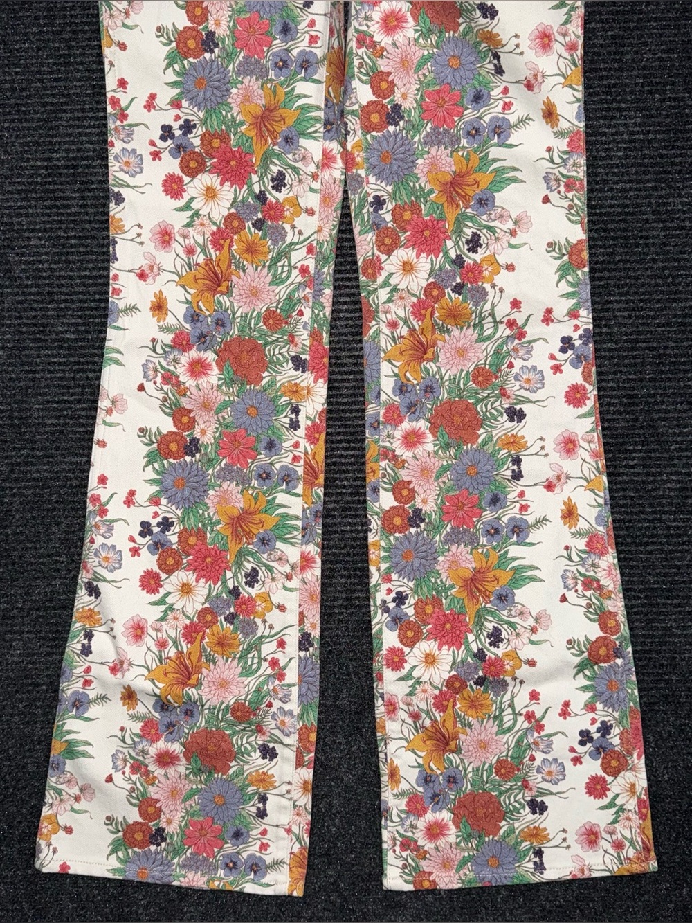 Free People x Wrangler Floral Print High Rise Bootcut Jeans 26 x 34 Western Boho - Picture 6 of 8